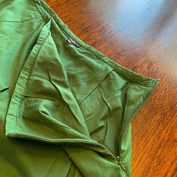 Talbots Green A-Line Skirt with Embroidery - Picture 6 of 10